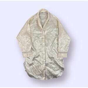 Vintage Christian Dior Lingerie Night Shirt Women’s Medium PJ Boyfriend Style